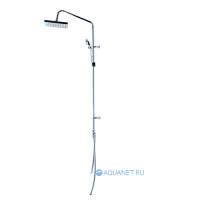 Душевая колонка без смесителя Bravat Fit-S квадратная лейка D283CP-2A-RUS