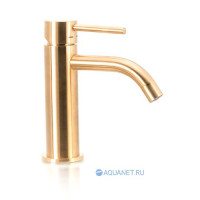 Смеситель для раковины без донного клапана Paffoni Light LIG071HGSP медовое золото брашированное