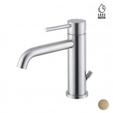 Смеситель для раковины Newform X-STEEL 316 с донным клапаном излив 145 мм PVD Brushed pale gold 69610X.59.098 Смеситель для раковины Newform X-STEEL 316 с донным клапаном излив 145 мм PVD Brushed pale gold 69610X.59.098