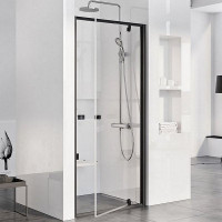 Душевая дверь одноэлементная Ravak Pivot PDOP1-90 черный транспарент 03G70300Z1
