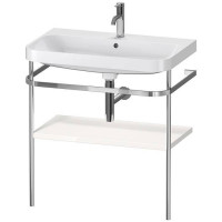 Консоль напольная с умывальником Duravit Happy D.2 Plus 77.5х49 см белый глянцевый/хром HP4837O2222