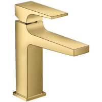 Смеситель для раковины Hansgrohe Metropol 110 однорычажный клапан Push-Open полированное золото 32507990