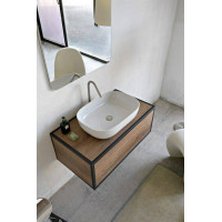 Раковина накладная Scarabeo Glam 56x39 см без отверстия для смесителя белая 1804
