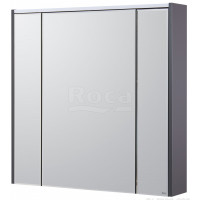 Шкаф зеркальный Roca Ronda 800х780х145 мм LED подсветка розетка Белый глянец/антрацит ZRU9302970