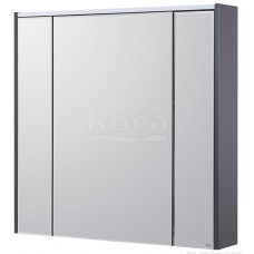 Шкаф зеркальный Roca Ronda 800х780х145 мм LED подсветка розетка Белый глянец/антрацит ZRU9302970