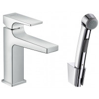 Смеситель для раковины Hansgrohe Metropol 100 с гигиеническим душем хром 32522000