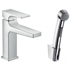 Смеситель для раковины Hansgrohe Metropol 100 с гигиеническим душем хром 32522000 Смеситель для раковины Hansgrohe Metropol 100 с гигиеническим душем хром 32522000