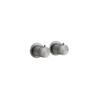 Смеситель для душа термостатический встраиваемый Gessi 316 на 2 выхода Steel Brushed 54234#239