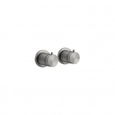 Смеситель для душа термостатический встраиваемый Gessi 316 на 2 выхода Steel Brushed 54234#239
