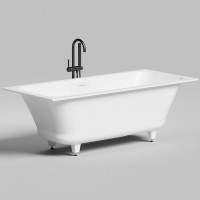 Ванна встраиваемая на ножках Salini Orlanda Axis Kit 170х75х60 см UpDown S-Stone белый матовый 103323M