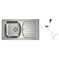 Мойка кухонная Alveus Basic 150 780х435х150 мм с сифоном 1136532