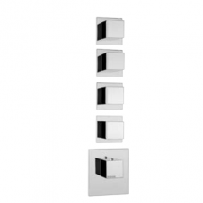 Внешняя часть термостата для душа Bossini Cube хром Z032208.030