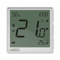 Беспроводной терморегулятор ENGO Controls EONE Zigbee с аккумулятором белый EONE-BATW