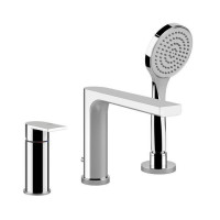 Смеситель для ванны Gessi Emporio Via Manzoni на 3 отверстия с изливом и душем хром 38634#031