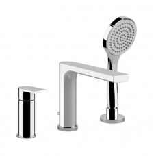 Смеситель для ванны Gessi Emporio Via Manzoni на 3 отверстия с изливом и душем хром 38634#031