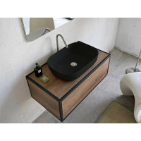 Раковина накладная Scarabeo Glam 56х39 см Ardesia BIOKER 1804/49BK