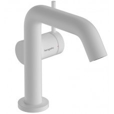 Смеситель для раковины Hansgrohe Tecturis S 112 мм Push-Open CoolStart белый матовый 73320700