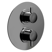 Смеситель термостатический Cisal Less New на 3 выхода черный матовый LN01820040/ZA01820104