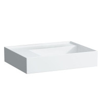 Раковина Laufen Kartell 60x46x12 см без отверстия без перелива полка слева белая 8.1033.5.000.112.1