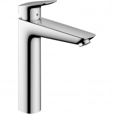 Смеситель для раковины hansgrohe Logis 190 однорычажный со сливным гарнитуром хром 71090000 Смеситель для раковины hansgrohe Logis 190 однорычажный со сливным гарнитуром хром 71090000