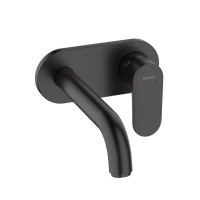 Смеситель для раковины hansgrohe Vernis Blend настенный внешняя часть 207 мм черный матовый 71576670