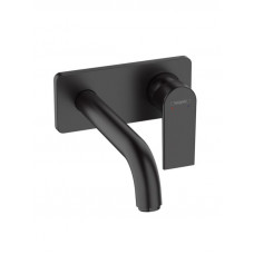 Смеситель для раковины hansgrohe Vernis Shape настенный внешняя часть 207 мм черный матовый 71578670