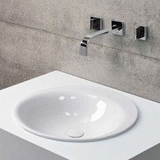 Раковина встраиваемая Bette Lux Oval Couture 50х50х10 см 1 отв. белый A220-000 HLW1