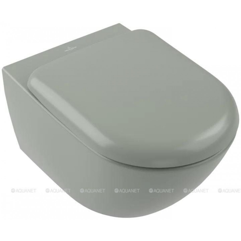 Унитаз подвесной Villeroy & Boch Antao 370x560 мм CeramicPlus цвет Morning Green 4674T0R8