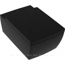 Унитаз подвесной Villeroy & Boch Memento 2.0 Pure Black CeramicPlus без сиденья 4633R0R7