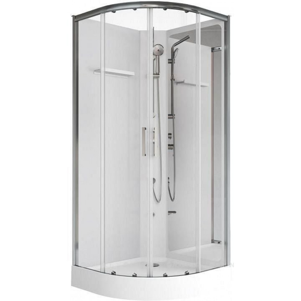 Душевая кабина Aquanet Passion R 3.0 1/4 круга 900x900 мм хром 00348329