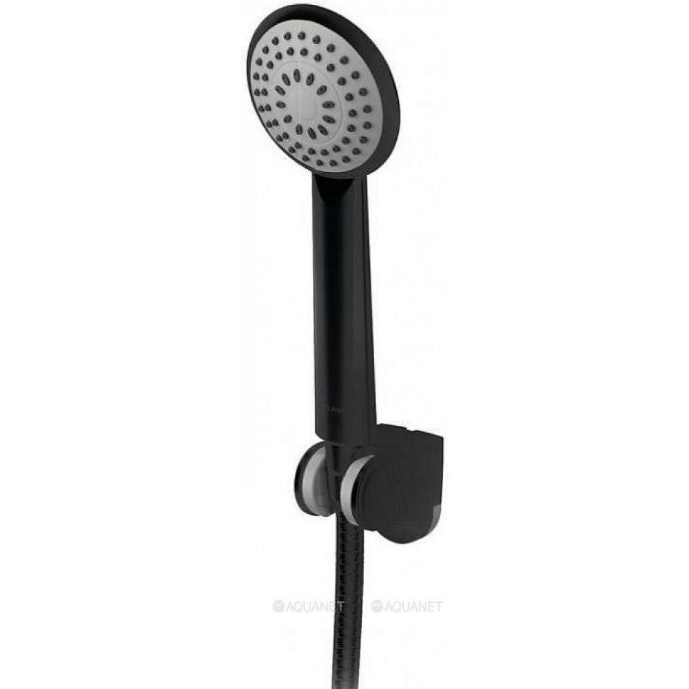 Душевой гарнитур Bravat D288BM-RUS (лейка, шланг, держатель) черный матовый D288BM-RUS