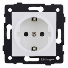 Розетка с заземлением, без рамки Kollinger  REA-002WM