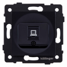 Розетка Ethernet RJ-45 без рамки Kollinger  REA-018BK