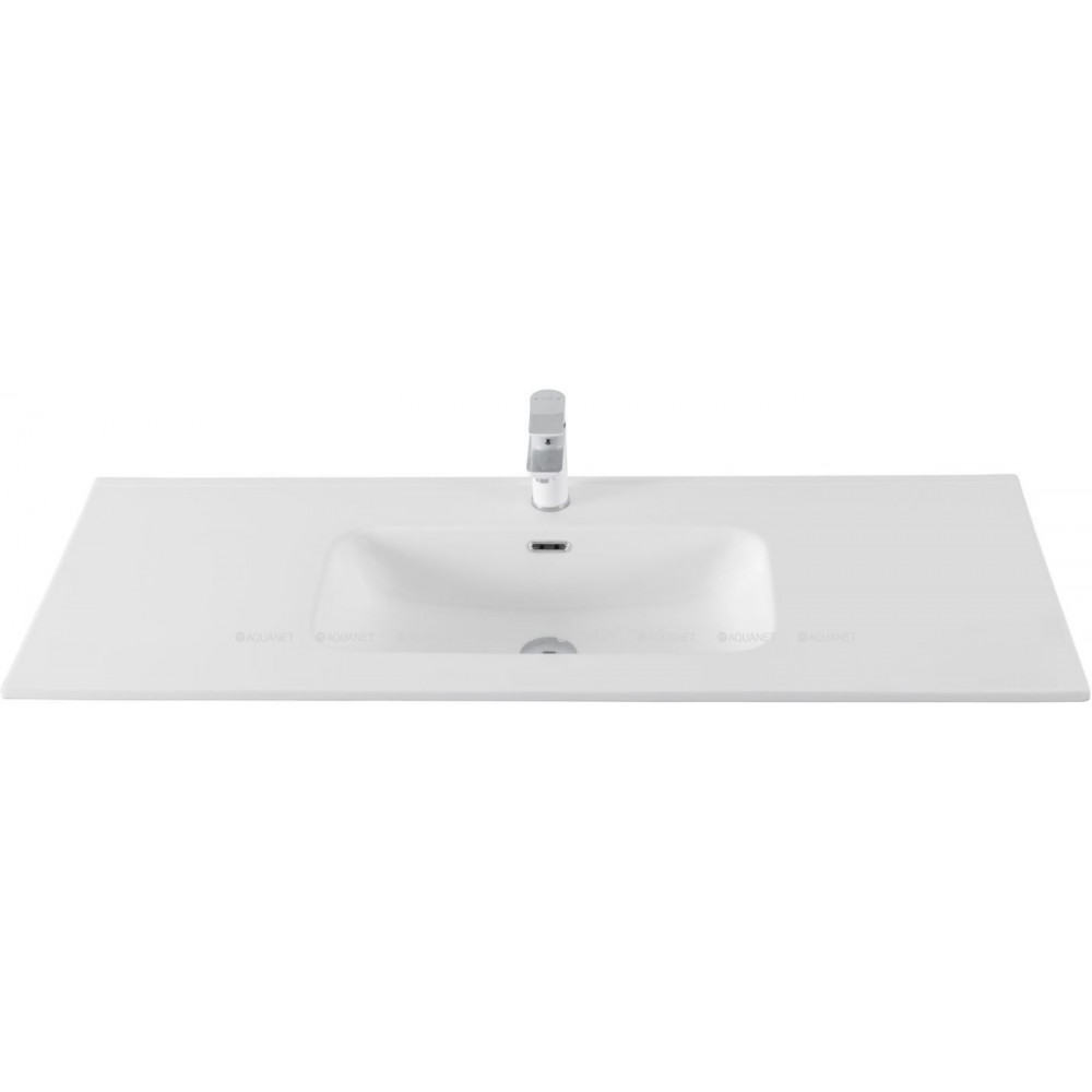Раковина-столешница Aquanet Flat 120 белый матовый 00330427