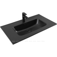 Раковина-столешница Aquanet Flat 80 черный матовый 00329255