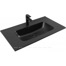 Раковина-столешница Aquanet Flat 80 черный матовый 00329255