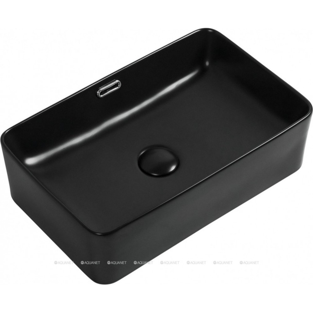 Раковина накладная Aquanet PERFECT-2-MB 480х315х140 мм черный матовый PERFECT-2-MB