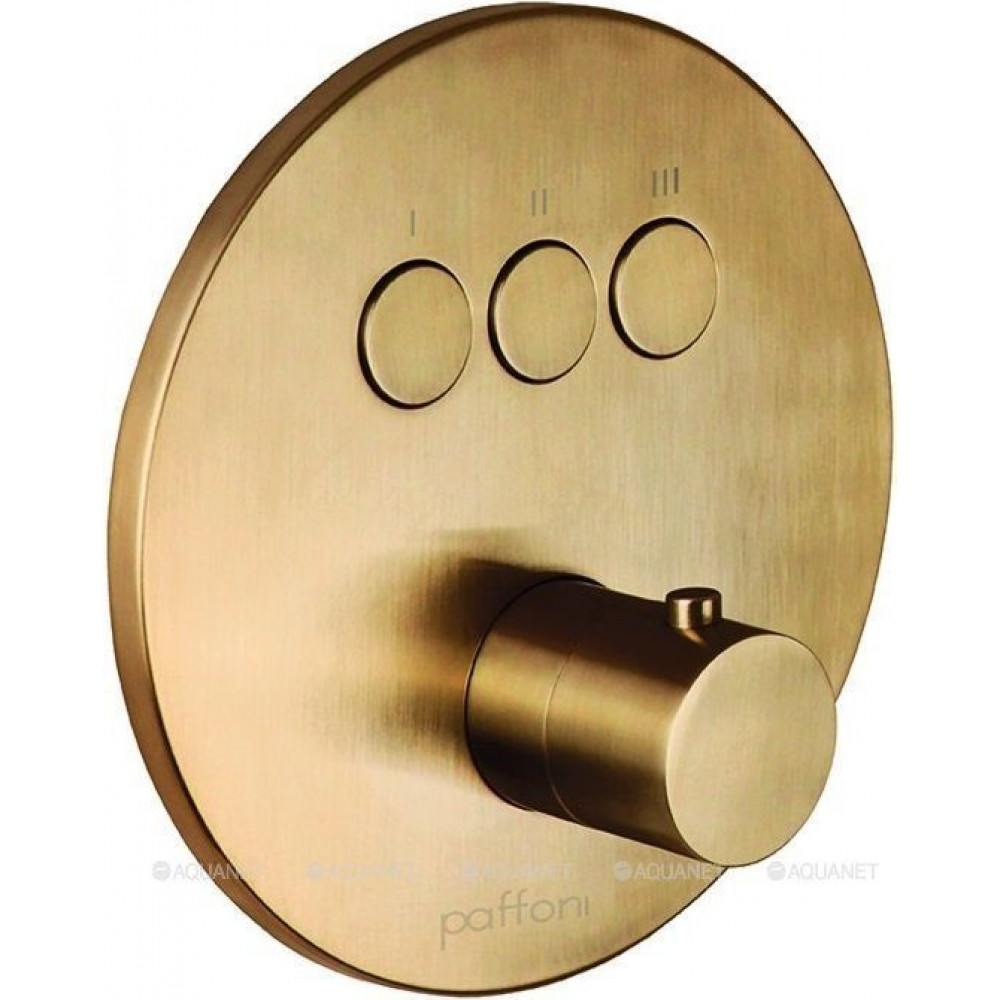 Смеситель Paffoni Compact внешняя часть на 3 функции медовое золото браш CPM019HGSP