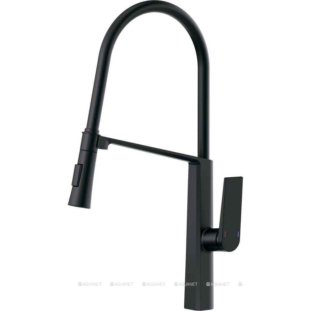 Смеситель для кухни Haiba HB73827-7 с гибким изливом черный HB73827-7