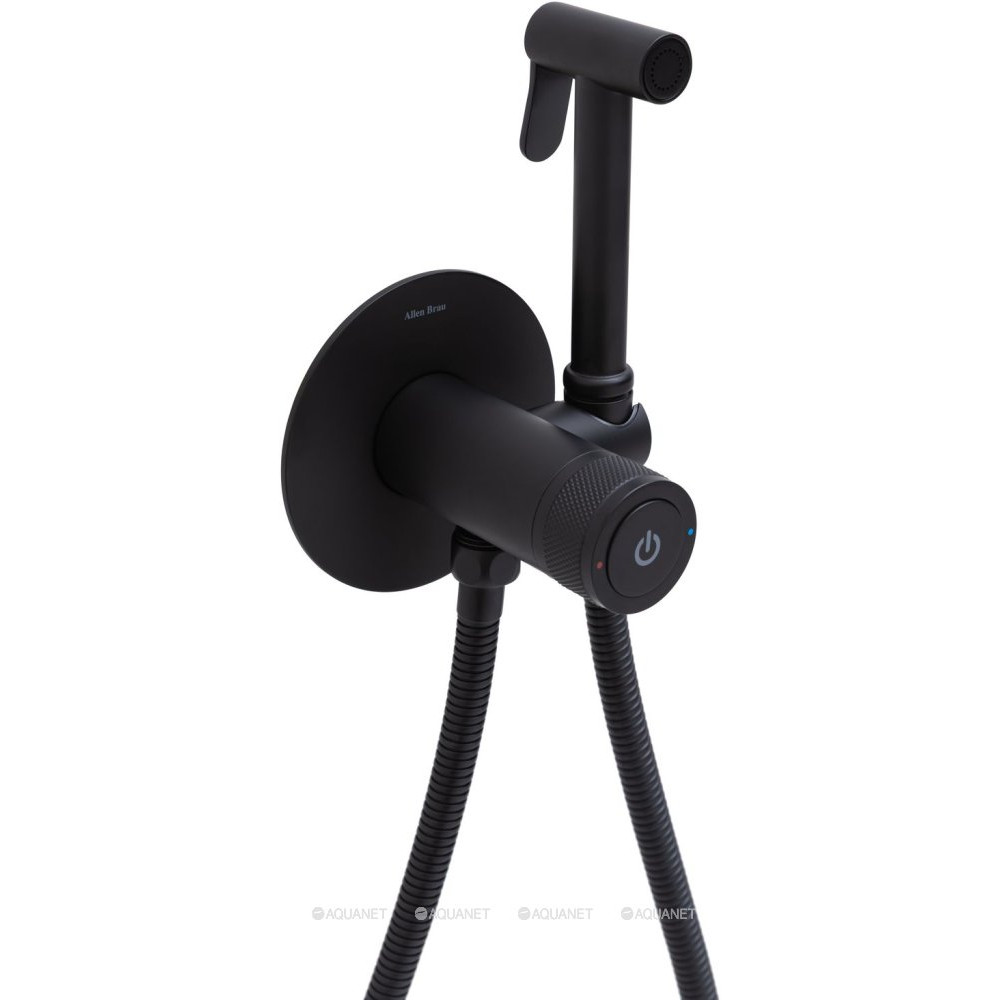 Смеситель с гигиеническим душем Allen Brau Liberty Push key черный матовый 5.33005-31