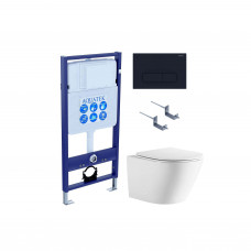 Комплект инсталляция с унитазом Aquatek Либерти 4 в 1 (INS-0000012, KKI-0000002, KDI-0000017, AQ1999T-00) ЛИБЕРТИ-017 4в1