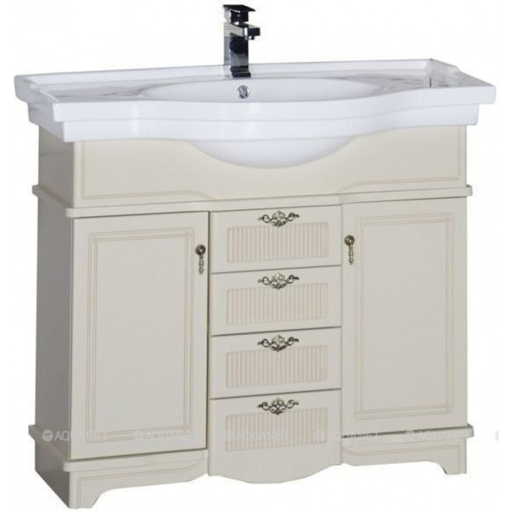Тумба под раковину Aquanet Луис 100 бежевая 00172698