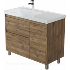 Тумба с раковиной Aquanet Nova Lite 2.0 90 L напольная дуб рустикальный 00365925