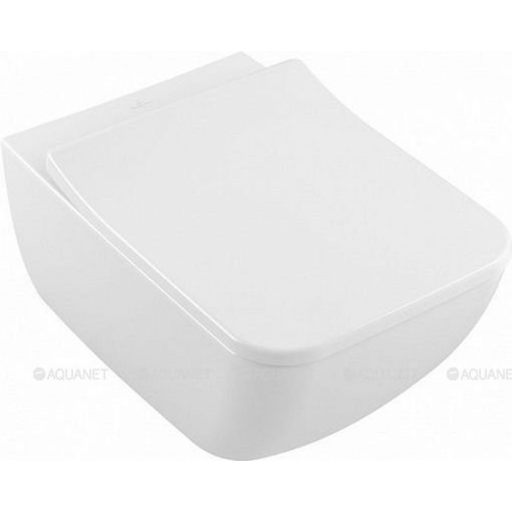 Унитаз подвесной Villeroy & Boch Venticello 375x560 мм CeramicPlus с сиденьем 4611RSR1