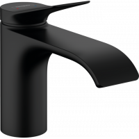 Смеситель для раковины hansgrohe Vivenis 80 мм без сливного гарнитура черный матовый 75012670