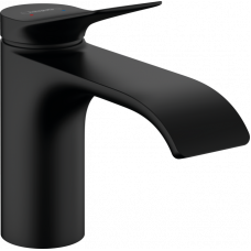 Смеситель для раковины hansgrohe Vivenis 80 мм без сливного гарнитура черный матовый 75012670