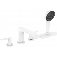 Смеситель на борт ванны hansgrohe Vivenis на 4 отверстия sBox внешняя часть белый матовый 75444700