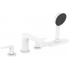 Смеситель на борт ванны hansgrohe Vivenis на 4 отверстия sBox внешняя часть белый матовый 75444700