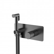 Гигиенический душ со смесителем Boheme Stick Spirale встраиваемый gun metal 127-GM.4 Гигиенический душ со смесителем Boheme Stick Spirale встраиваемый gun metal 127-GM.4