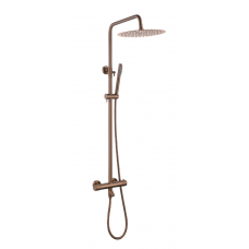 Душевая стойка Boheme Uno с термостатом и верхним душем Brushed Bronze 468-T-BRB Душевая стойка Boheme Uno с термостатом и верхним душем Brushed Bronze 468-T-BRB